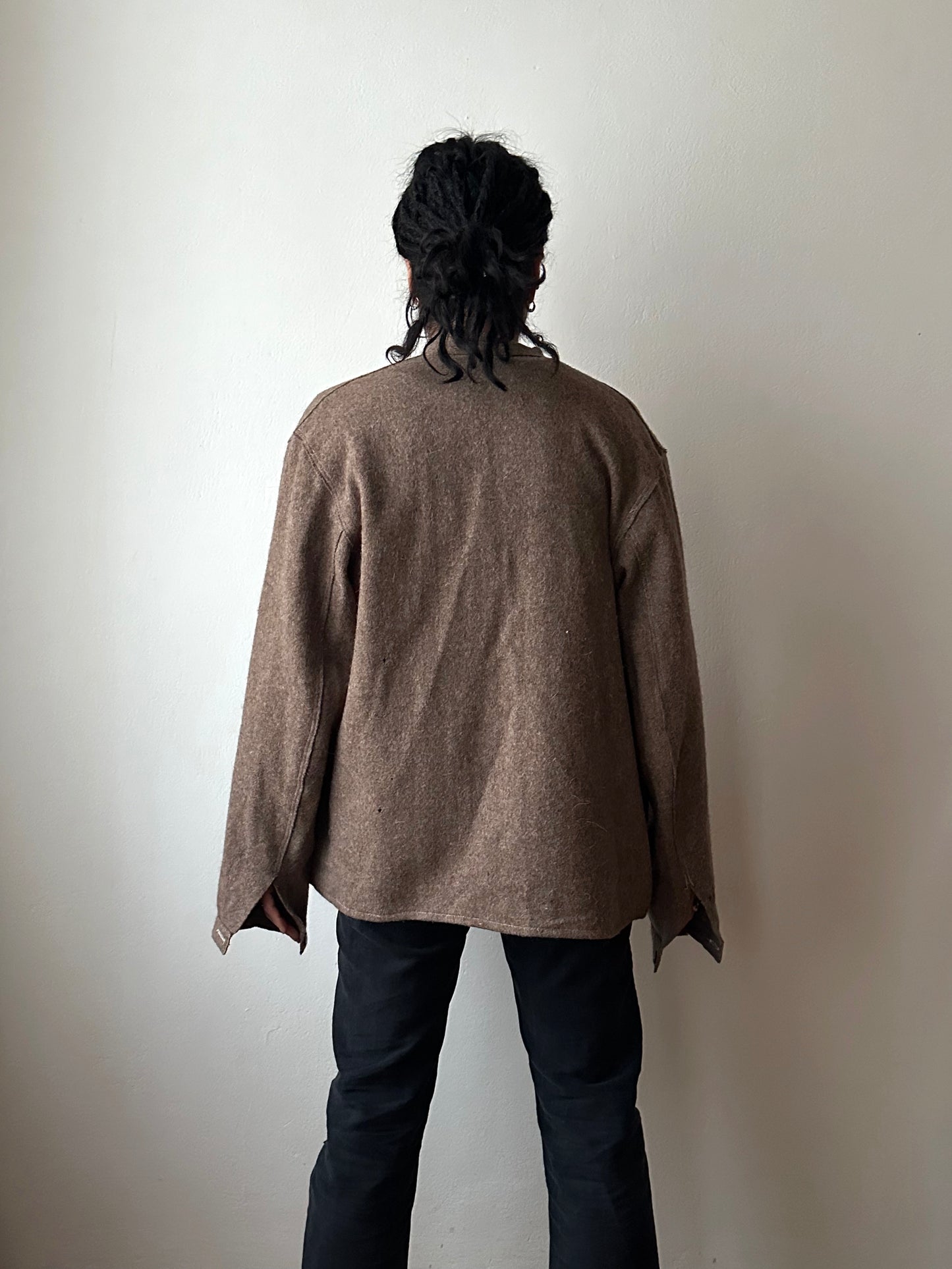 60's German Work Shirt Jacket Brown Toto Praha Prague Vintage clothing store プラハ 古着屋 古着 ドイツ ワーク ユーロワーク ユーロ古着 ヨーロッパ古着 ヨーロッパワーク Made in Germany German work Rare ヴィンテージ 