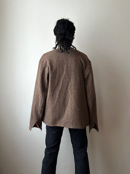 60's German Work Shirt Jacket Brown Toto Praha Prague Vintage clothing store プラハ 古着屋 古着 ドイツ ワーク ユーロワーク ユーロ古着 ヨーロッパ古着 ヨーロッパワーク Made in Germany German work Rare ヴィンテージ 