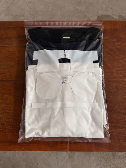 Black & white 3‑pack tees - L-XL