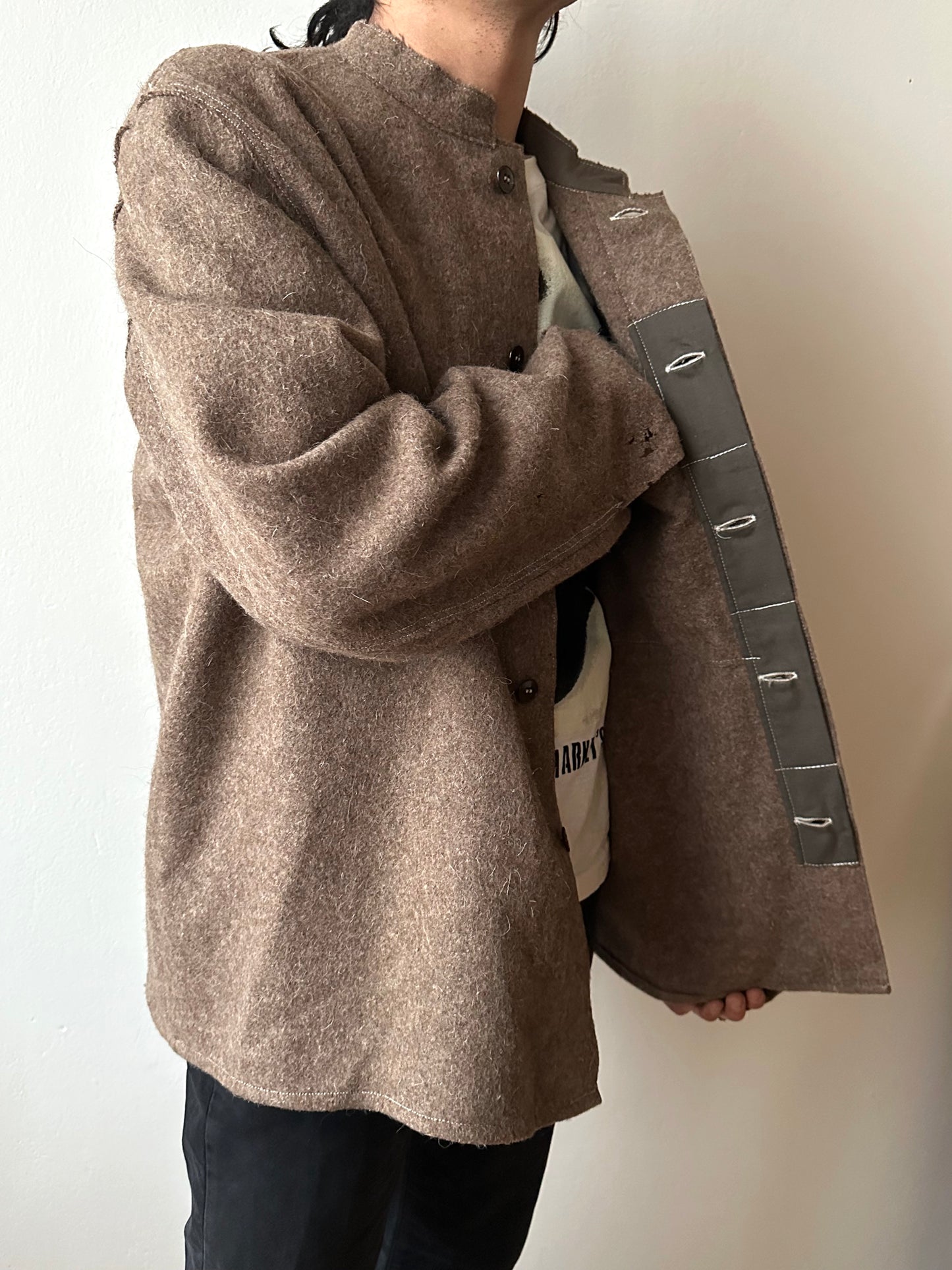 60's German Work Shirt Jacket Brown Toto Praha Prague Vintage clothing store プラハ 古着屋 古着 ドイツ ワーク ユーロワーク ユーロ古着 ヨーロッパ古着 ヨーロッパワーク Made in Germany German work Rare ヴィンテージ 