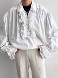 90's German big frill shirt