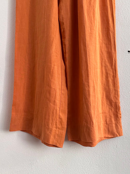 Italy lib waist linen trouser