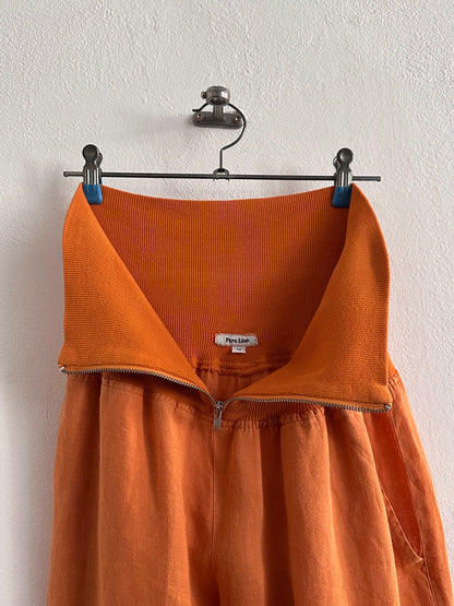 Italy lib waist linen trouser