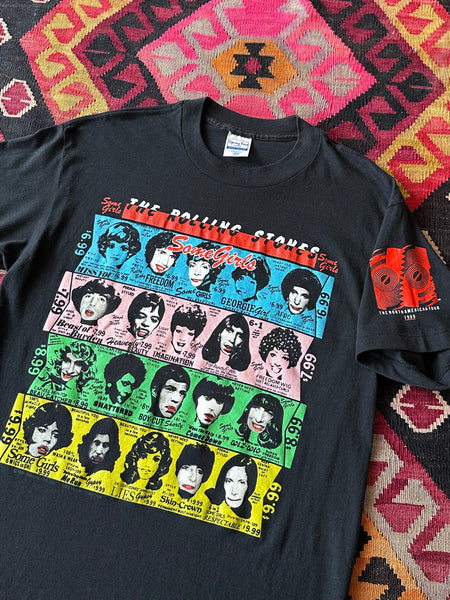 1989 The Rolling Stones 80's 90's 80年代 90年代 T-shirt Tシャツ Vintage Band バンドT Tee ローリングストーンズ Tour 古着 プラハ 古着屋 Praha Prague Vintage store ユーロ古着 ヨーロッパ古着