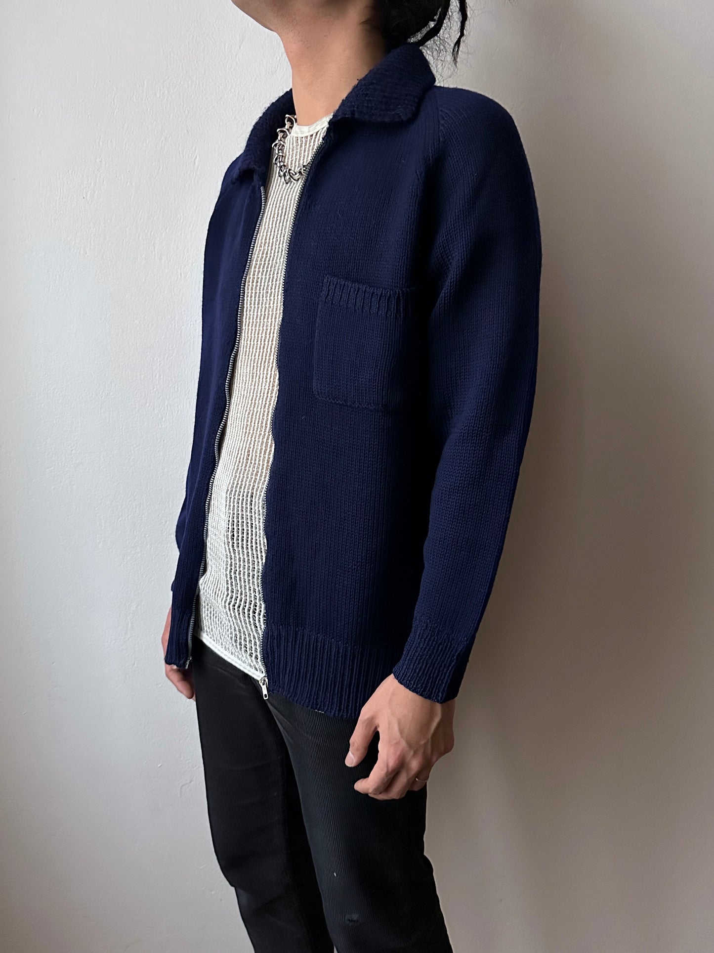 Vintage handmade wool knit jacket