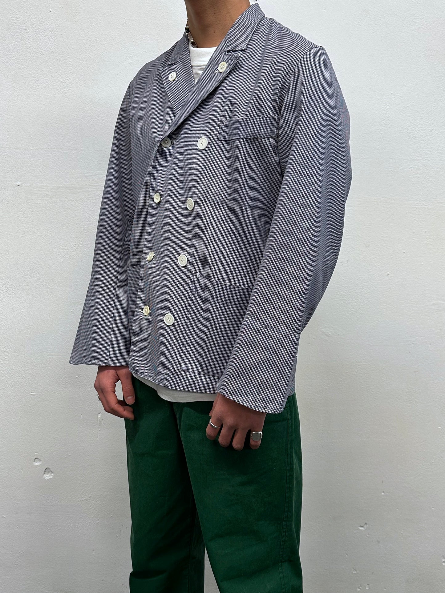 1950s French Butcher Jacket