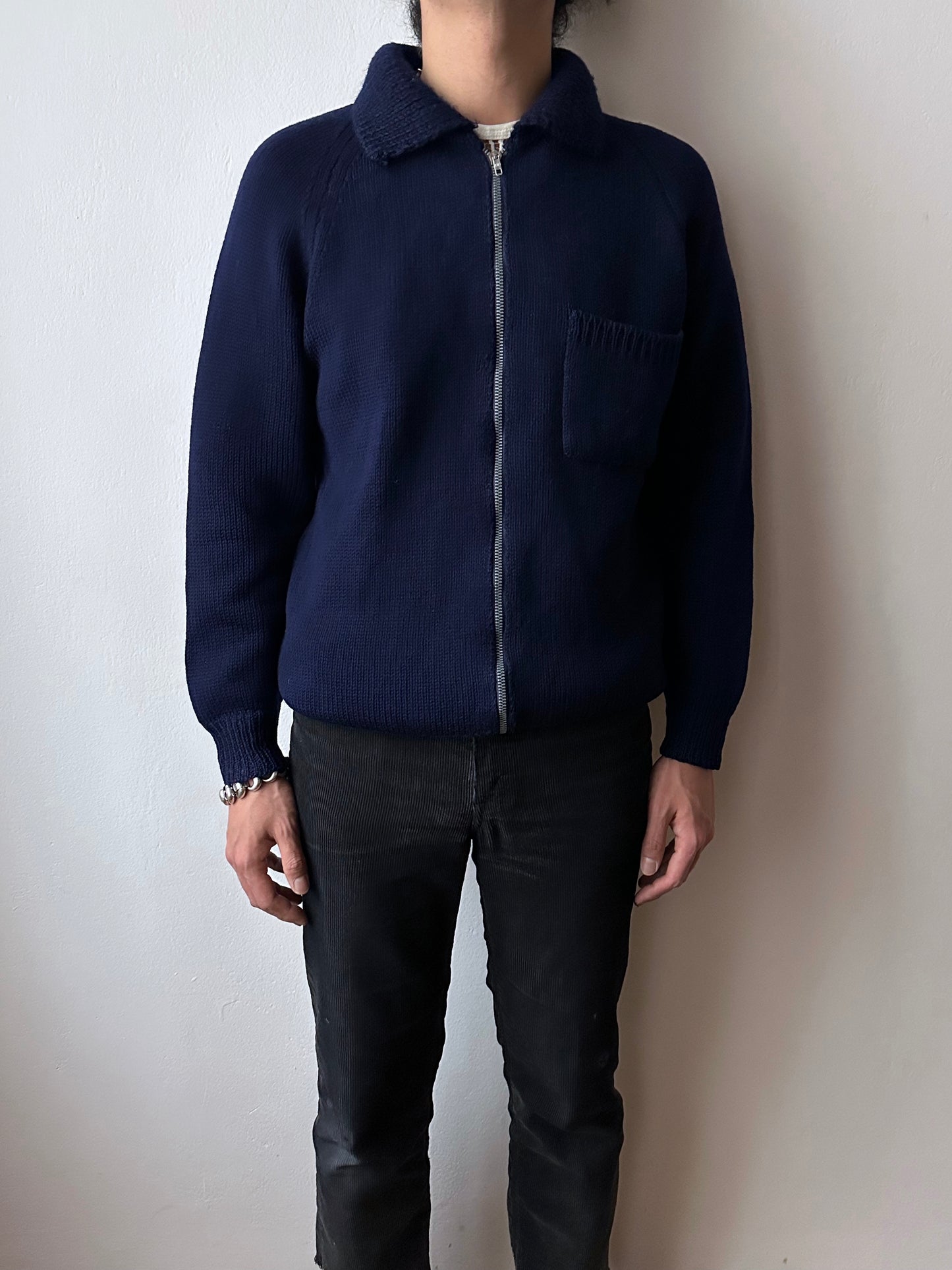 Vintage handmade wool knit jacket