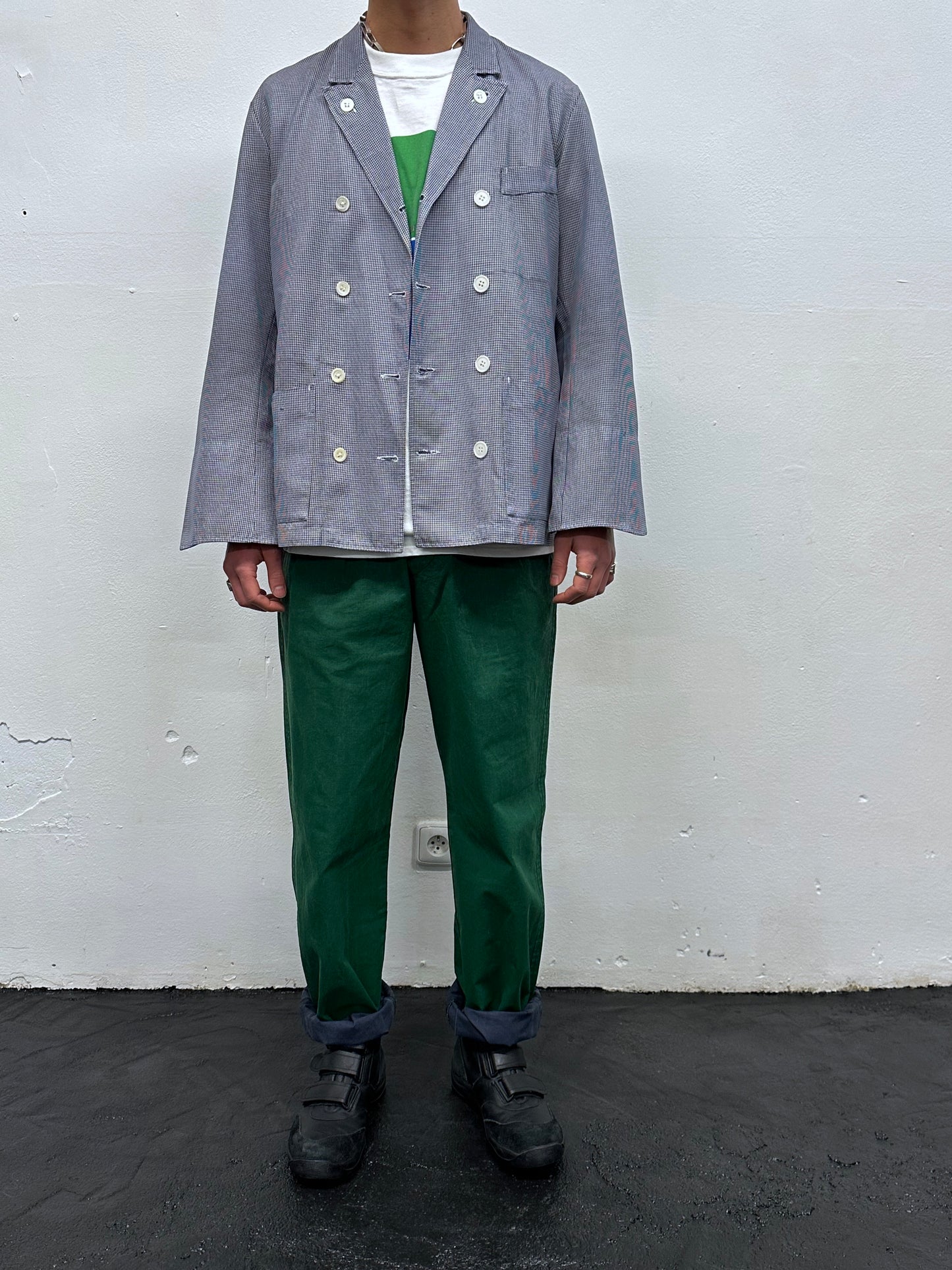 1950s French Butcher Jacket