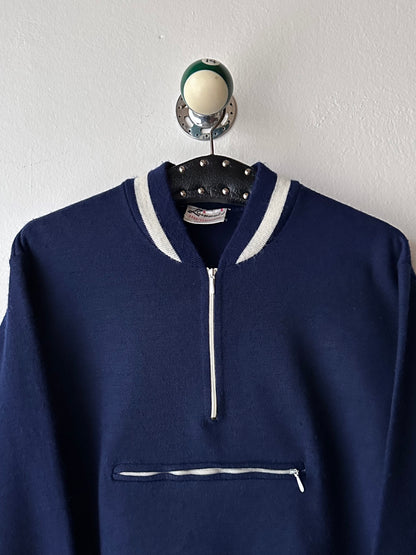 Vintage Navy wool/acrylic jersey top