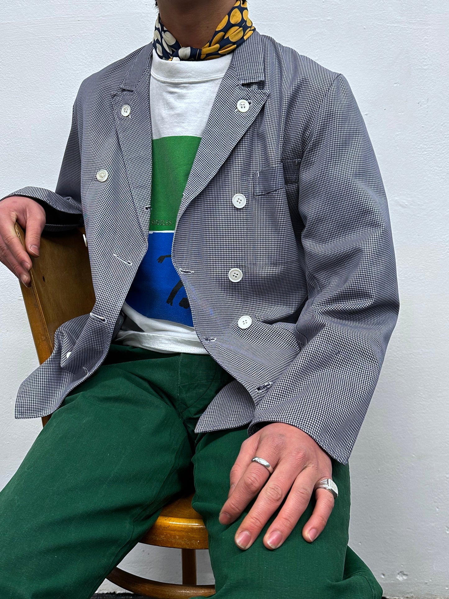 1950s French Butcher Jacket