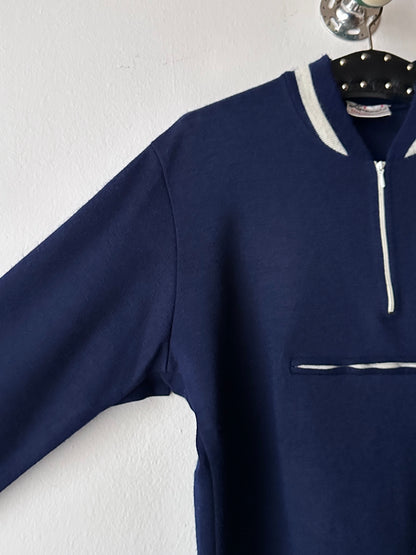 Vintage Navy wool/acrylic jersey top