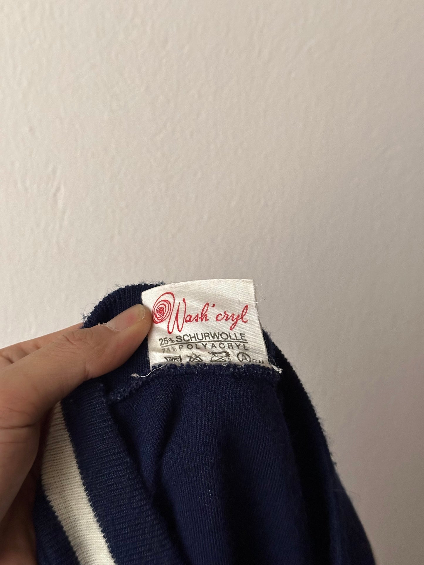 Vintage Navy wool/acrylic jersey top