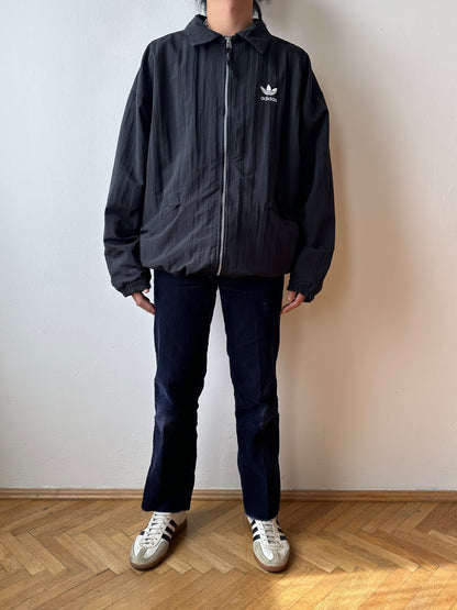 Late 1980s Adidas Black Nylon jacket