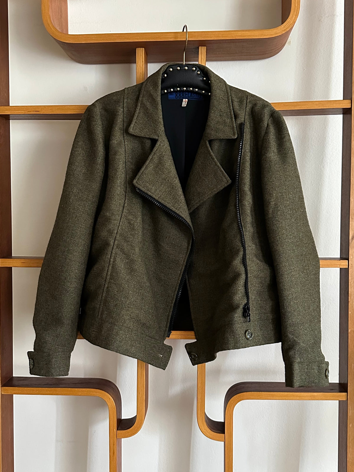 1970s Biker Jacket Wool Rare Prouvost Wool French Fabric Harker's Sports Bruxelles ブリュッセル ベルギー ライダース 70年代 フレンチ Toto Praha Vintage clothing shop Antique shop 古着屋 プラハ Showroom appointment Prague ユーロ古着 ヨーロッパ古着 古着卸 ヴィンテージ 
