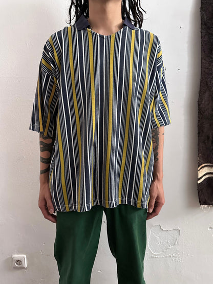 1990s striped polo shirt