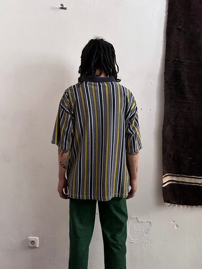 1990s striped polo shirt