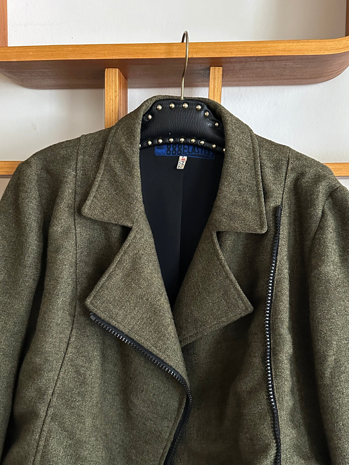 1970s Biker Jacket Wool Rare Prouvost Wool French Fabric Harker's Sports Bruxelles ブリュッセル ベルギー ライダース 70年代 フレンチ Toto Praha Vintage clothing shop Antique shop 古着屋 プラハ Showroom appointment Prague ユーロ古着 ヨーロッパ古着 古着卸 ヴィンテージ 