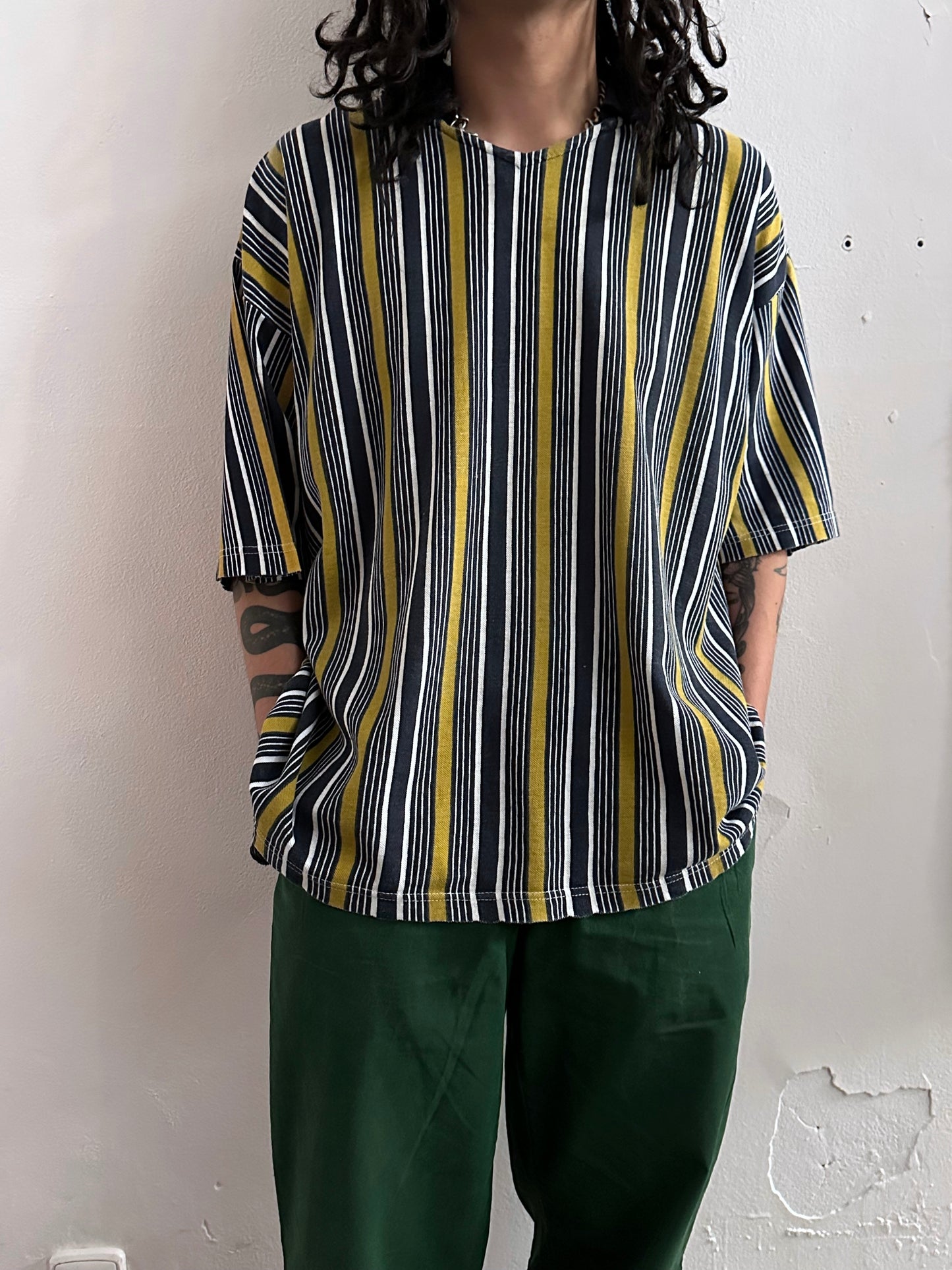 1990s striped polo shirt