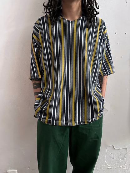 1990s striped polo shirt