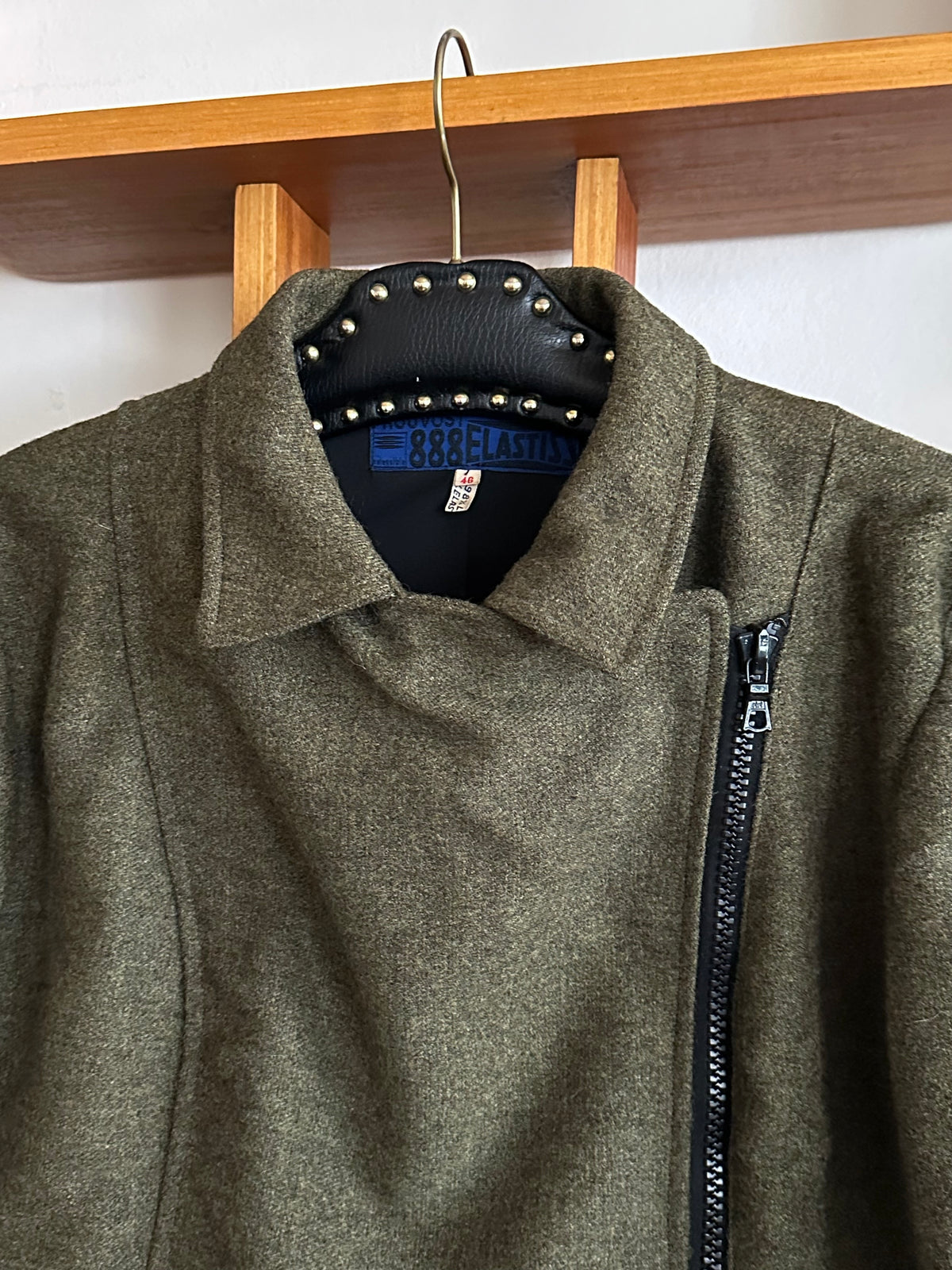 1970s Biker Jacket Wool Rare Prouvost Wool French Fabric Harker's Sports Bruxelles ブリュッセル ベルギー ライダース 70年代 フレンチ Toto Praha Vintage clothing shop Antique shop 古着屋 プラハ Showroom appointment Prague ユーロ古着 ヨーロッパ古着 古着卸 ヴィンテージ 