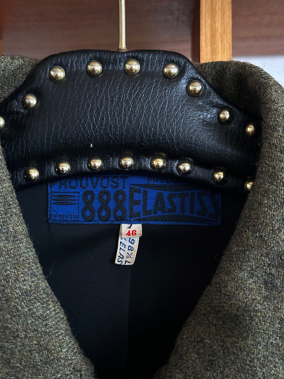 1970s Biker Jacket Wool Rare Prouvost Wool French Fabric Harker's Sports Bruxelles ブリュッセル ベルギー ライダース 70年代 フレンチ Toto Praha Vintage clothing shop Antique shop 古着屋 プラハ Showroom appointment Prague ユーロ古着 ヨーロッパ古着 古着卸 ヴィンテージ 
