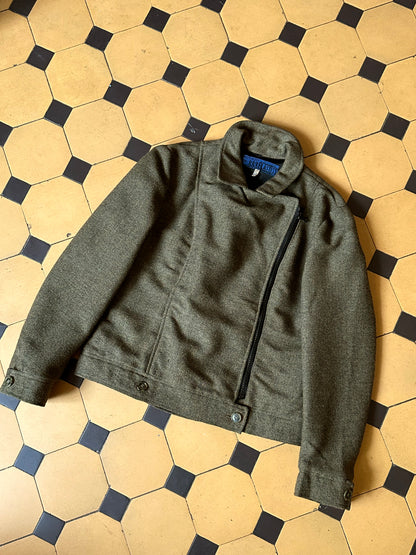 1970s Biker Jacket Wool Rare Prouvost Wool French Fabric Harker's Sports Bruxelles ブリュッセル ベルギー ライダース 70年代 フレンチ Toto Praha Vintage clothing shop Antique shop 古着屋 プラハ Showroom appointment Prague ユーロ古着 ヨーロッパ古着 古着卸 ヴィンテージ 