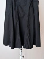 deep slit black skirt W28