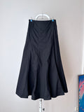 deep slit black skirt W28