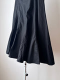 deep slit black skirt W28