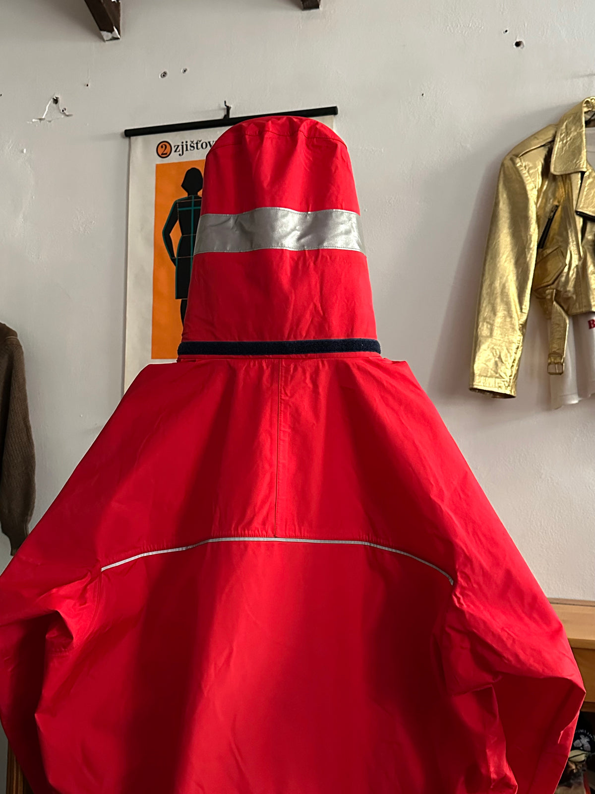 1990s Patagonia Sailing Jacket Smock Red 90年代 パタゴニア セーリング ナイロン 赤 レア Toto Praha Vintage clothing shop Antique shop 古着屋 プラハ Showroom appointment Prague ユーロ古着 ヨーロッパ古着 古着卸 ヴィンテージ