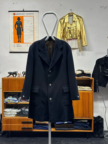 1987 Late 1980s 80s 80年代 C.P. COMPANY Black Wool Coat Massimo Osti Made in Italy Toto Praha Vintage clothing shop Antique shop 古着屋 プラハ Showroom appointment Prague ユーロ古着 ヨーロッパ古着 古着卸 ヴィンテージ