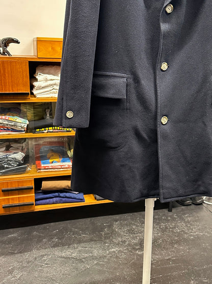 Late 1980s C.P. COMPANY Black Wool Coat