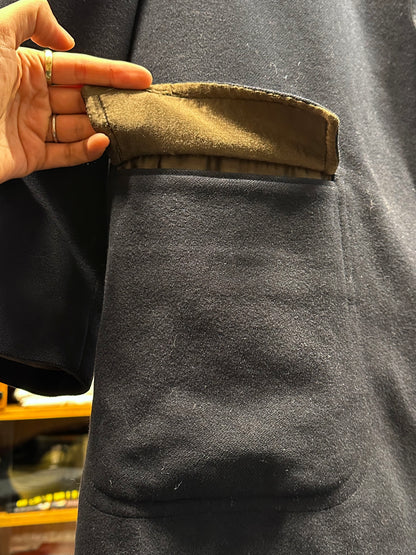 Late 1980s C.P. COMPANY Black Wool Coat