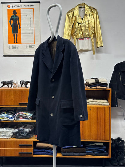 Late 1980s C.P. COMPANY Black Wool Coat