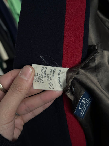 Late 1980s C.P. COMPANY Black Wool Coat