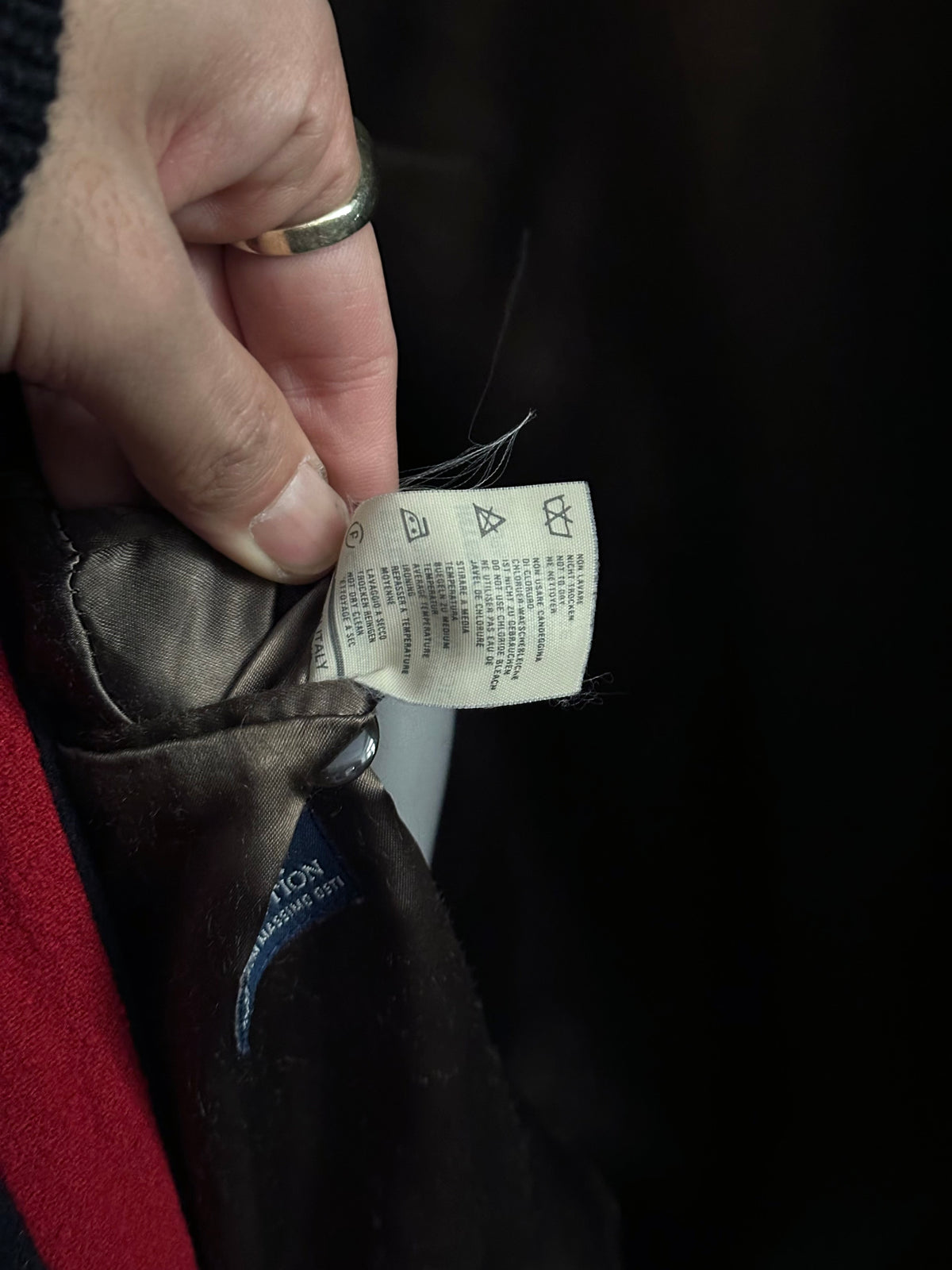 Late 1980s C.P. COMPANY Black Wool Coat