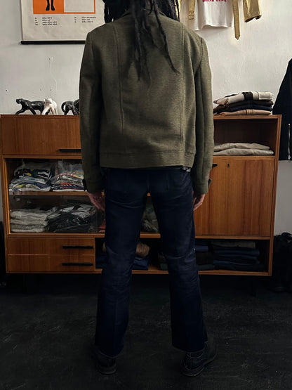 1970s Biker Jacket Wool Rare Prouvost Wool French Fabric Harker's Sports Bruxelles ブリュッセル ベルギー ライダース 70年代 フレンチ Toto Praha Vintage clothing shop Antique shop 古着屋 プラハ Showroom appointment Prague ユーロ古着 ヨーロッパ古着 古着卸 ヴィンテージ 