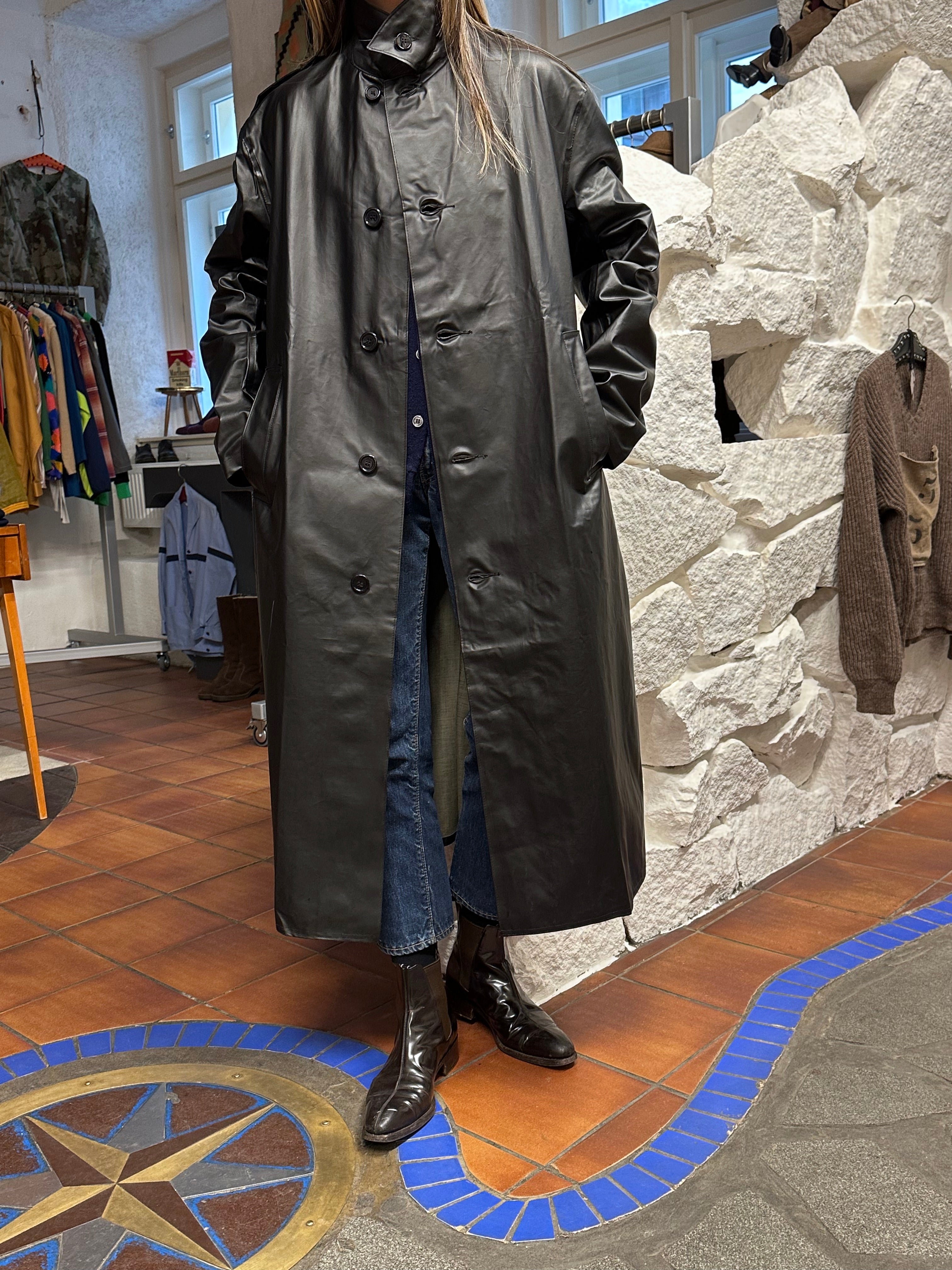 スウェーデン軍 ビンテージ ラバー レインコート 60年代 USED】US ARMY