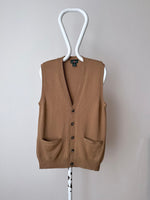 90s J.CREW wool vest camel