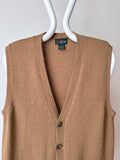 90s J.CREW wool vest camel