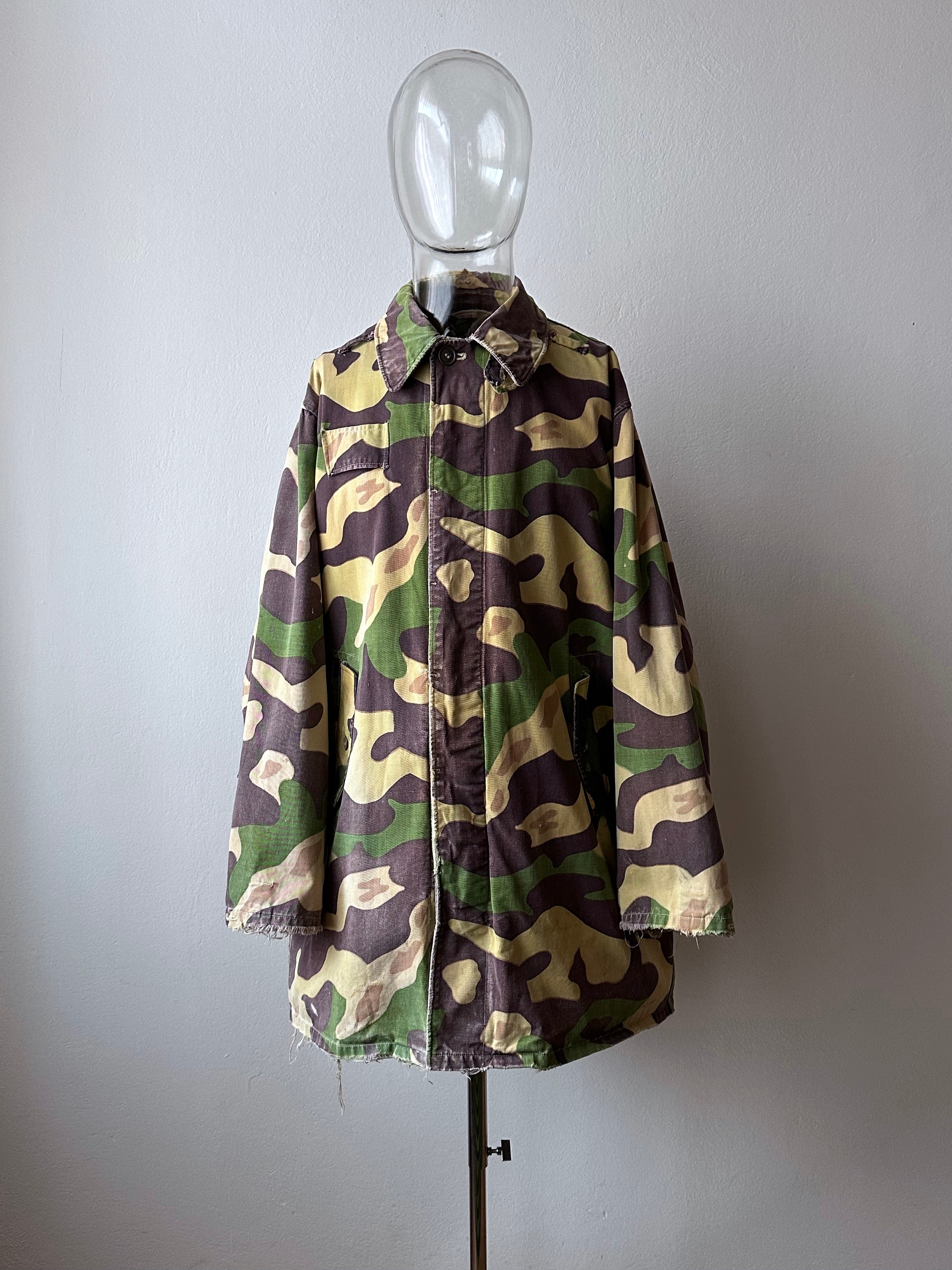 チェコ軍 サラマンダーカモ パーカータイプ60s デッドストック VINTAGE 古着 60s チェコスロバキア軍 サラマンダー カモ 迷彩 ミリタリー