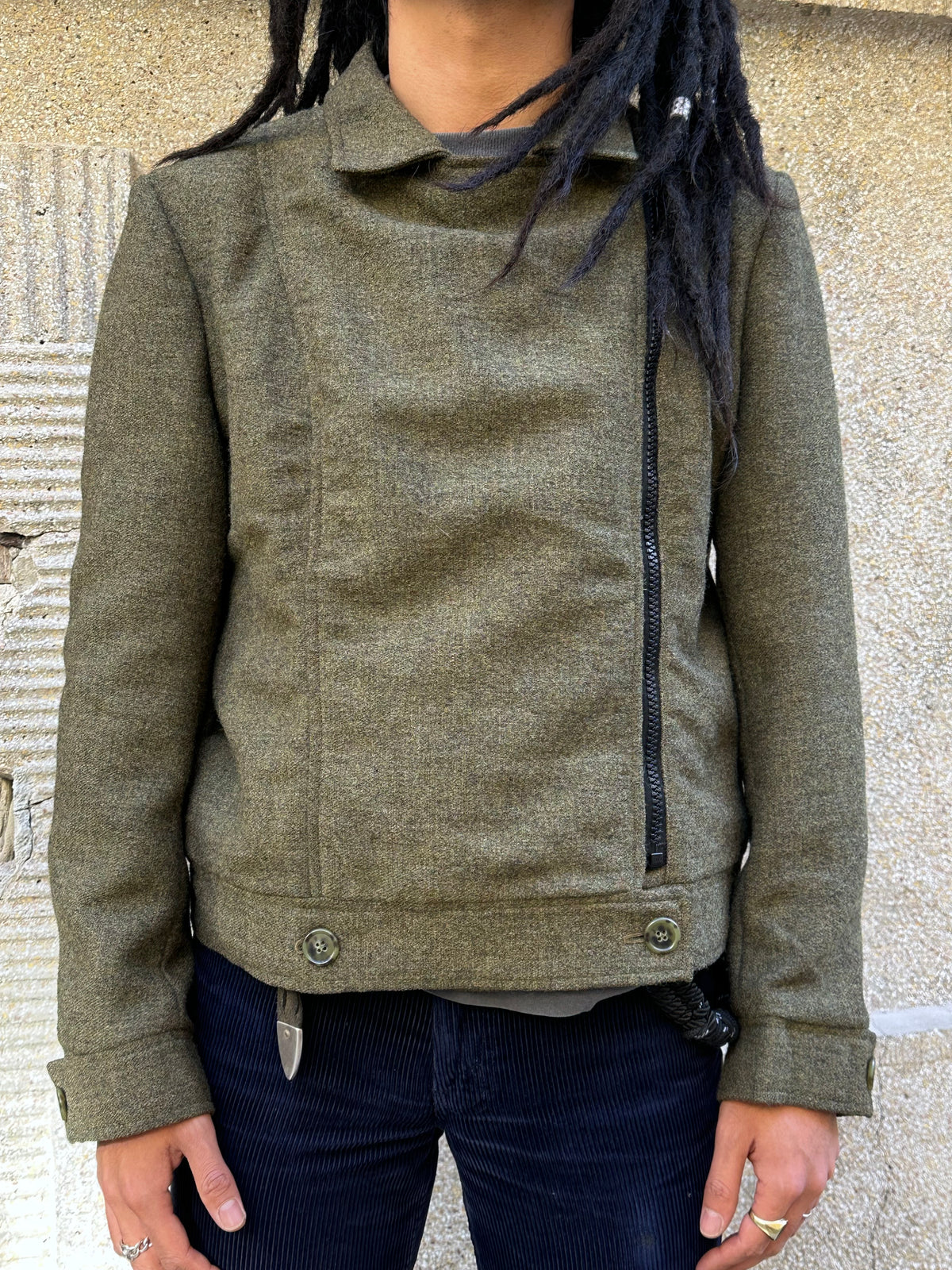 1970s Biker Jacket Wool Rare Prouvost Wool French Fabric Harker's Sports Bruxelles ブリュッセル ベルギー ライダース 70年代 フレンチ Toto Praha Vintage clothing shop Antique shop 古着屋 プラハ Showroom appointment Prague ユーロ古着 ヨーロッパ古着 古着卸 ヴィンテージ 