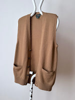 90s J.CREW wool vest camel