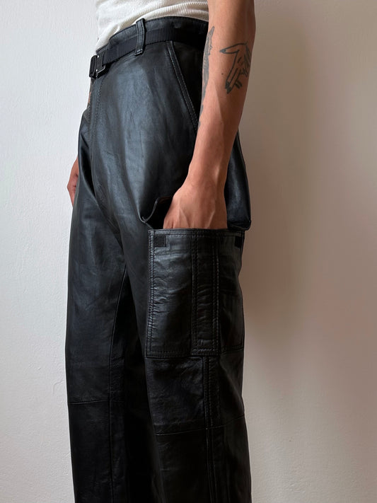 90s Leather cargo -w36