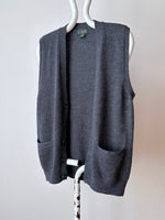 90s J.CREW wool vest gray