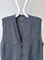 90s J.CREW wool vest gray