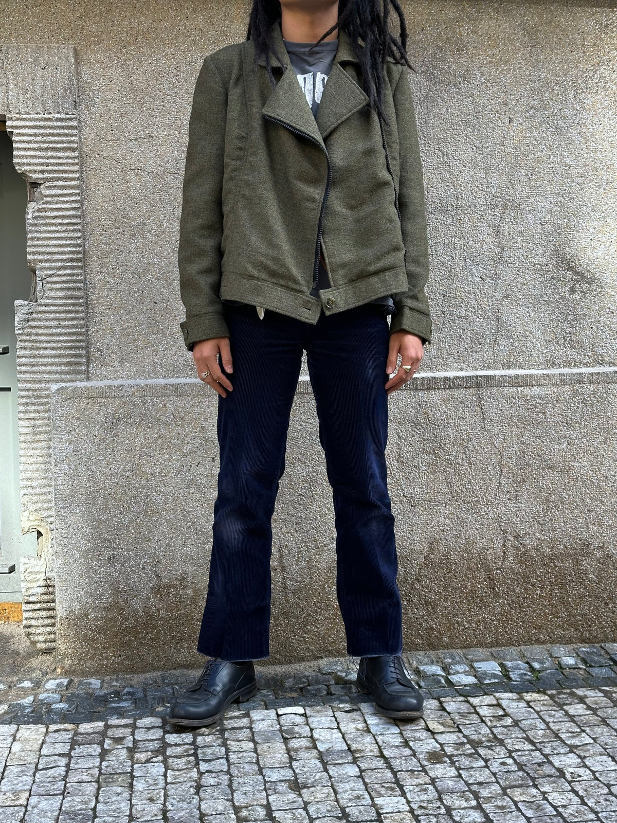 1970s Biker Jacket Wool Rare Prouvost Wool French Fabric Harker's Sports Bruxelles ブリュッセル ベルギー ライダース 70年代 フレンチ Toto Praha Vintage clothing shop Antique shop 古着屋 プラハ Showroom appointment Prague ユーロ古着 ヨーロッパ古着 古着卸 ヴィンテージ 