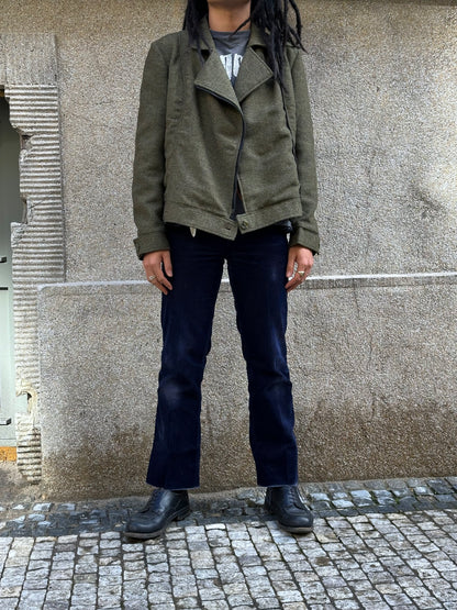 1970s Biker Jacket Wool Rare Prouvost Wool French Fabric Harker's Sports Bruxelles ブリュッセル ベルギー ライダース 70年代 フレンチ Toto Praha Vintage clothing shop Antique shop 古着屋 プラハ Showroom appointment Prague ユーロ古着 ヨーロッパ古着 古着卸 ヴィンテージ 