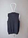 90s J.CREW wool vest gray