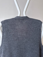 90s J.CREW wool vest gray